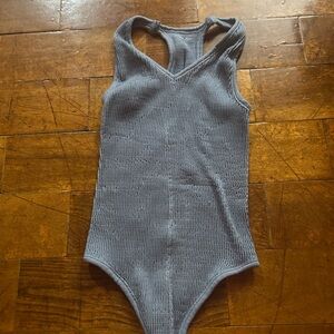 Elegant Gray Women's Bodysuit